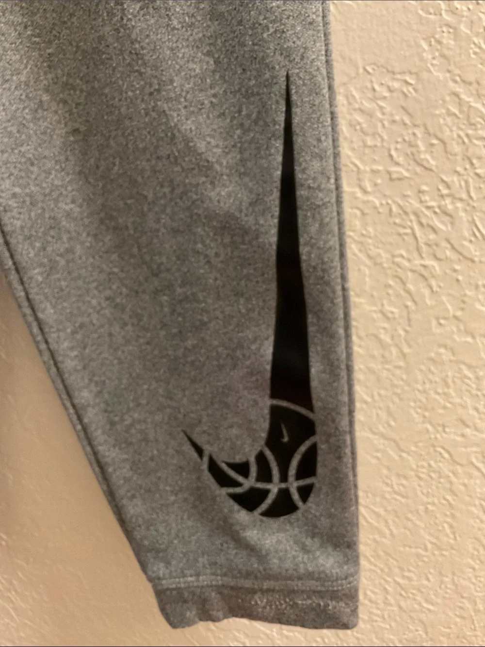 Nike Kids Gray Sweatpants/Joggers with Black Swoosh